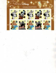 Disney Imagination 42c US Postage Half-Sheet #4345 VF MNH