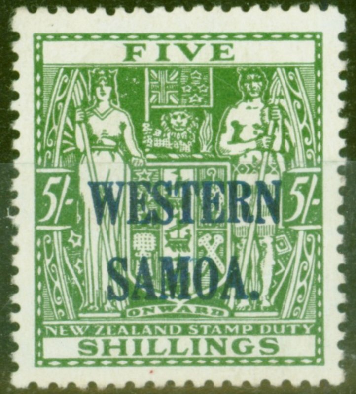 Western Samoa 1945 5s Green SG208 V.F MNH