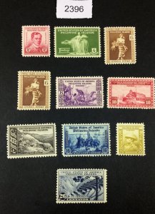 MOMEN: US STAMPS PHILIPPINES #383-391 MINT OG H/NH LOT #2396