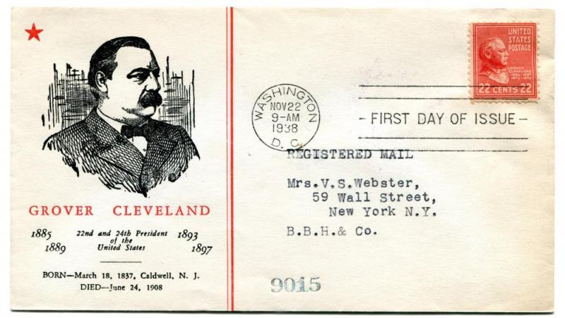 827 Presidential Issue Grover Cleveland Linprint Prexie 