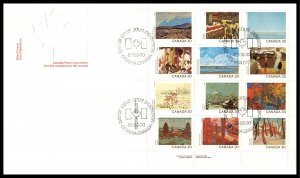 Canada 966a Paintings Souvenir Sheet Canada Post U/A  FDC VF