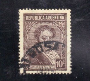 ARGENTINA SCOTT# 431 USED 10c 1942