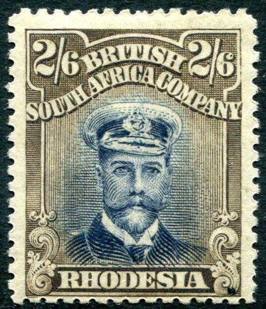 RHODESIA-1919 2/6 Ultramarine & Grey-Brown Sg 274  LIGHTLY MOUNTED MINT V28403