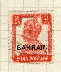 BAHRAIN; 1942-45 early GVI Optd. issue fine used 2a. value