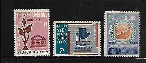 VIETNAM, 298-300, MINT HINGED, UNESCO