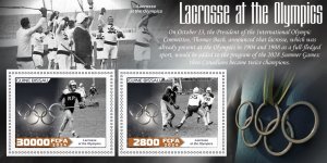 Stamps.Olympic Games  Lacrosse  2024 year, 1+1 sheets  perforated NEW