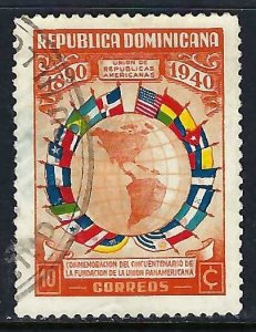Dominican Republic 354 VFU MAP FLAGS Z5446-5