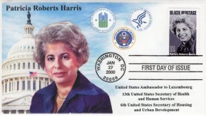 AO-3371-4, 2000, Patricia Roberts Harris, Add-on Cachet, Standard Postmark,First