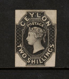 Ceylon #13P Very Fine Plate Proof In Black