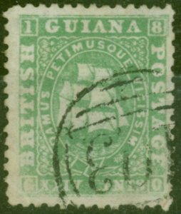 British Guiana 1863 24c Green SG56 Ave Used