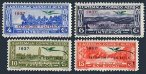 Guatemala CB1-CB4, MNH. Michel 336-339. Air Post Semi-postal 1937. Views,