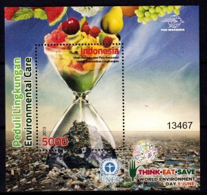 Indonesia 2013 World Environment Day Mint MNH Miniature Sheet SC 2351