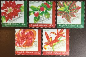 Norfolk Island 2001 Christmas Flowers MNH