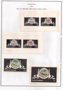 SCOTLAND - STAFFA - 1982 - Early Flight - Perf. Imperf 2v, Souv, D/L Sheets -MLH