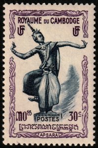 ✔️ CAMBODIA 1952 - APSARA-DANCER  - SC. 3 MNH ** [1KH003]