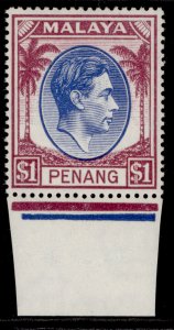 MALAYSIA - Penang GVI SG20, $1 blue & purple, NH MINT. Cat £20.