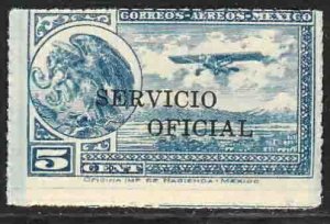 MEXICO CO25, 5¢ OFFICIAL AIR MAIL, MINT, NH. AVG-G.