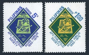 Philippines 1279-1280, MNH. Amateur Philatelists' Organization, 25th Ann. 1975.