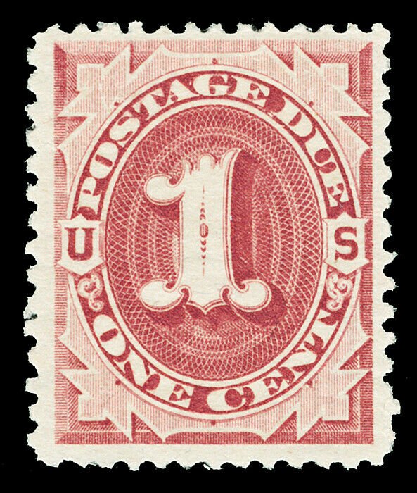 Scott J22 1891 1c Bright Claret Postage Due Issue Mint F-VF OG H Cat $30