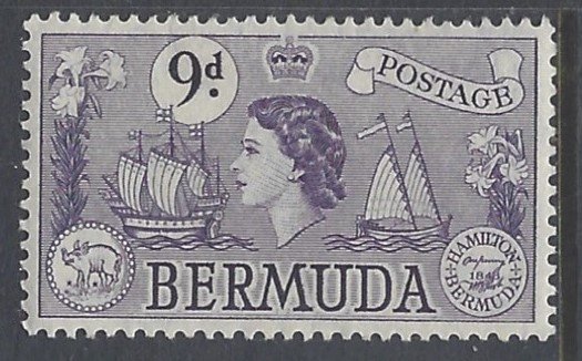 Bermuda, Scott #154; 9p Queen Elizabeth II, MNH