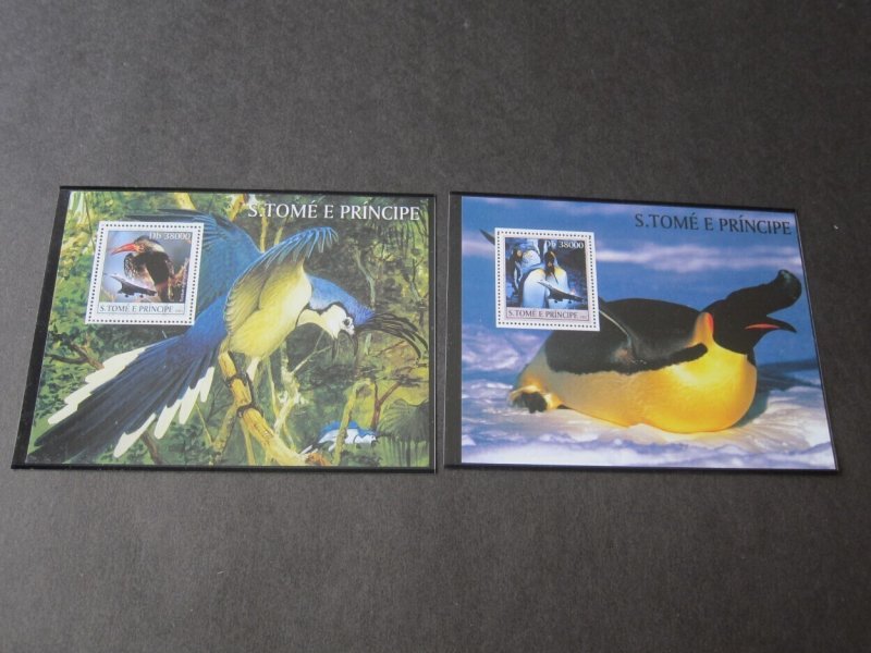 St. Thomas & Prince Islands 2003 Sc 1485-6 Bird set MNH