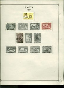 Collection, Malaya & States Part B Scott Pages, 1948/1960 Cat $38, Mint & Used