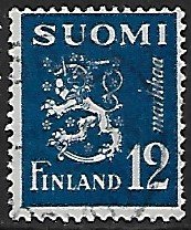 Finland # 262 - Arms of Finland - used -       [Gn2]