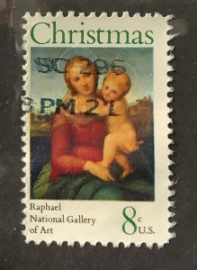 USA 1973 Scott 1507 used - 8c, Madonna & Child, Christmas