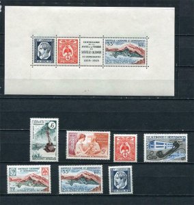 New Caledonia 1960 Souvenir Sheet+Stamps Sc 311-7  317a MNH  6424