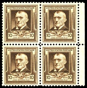 U.S. #868 MINT BLOCK OG NH