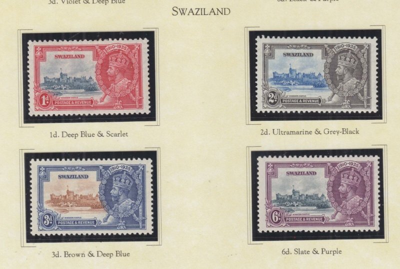 SWAZILAND., 1935 Silver Jubilee set of 4, heavy hinged.