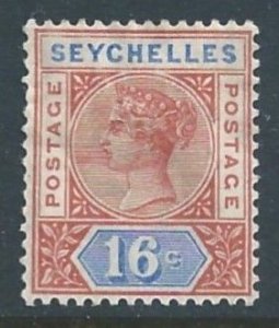 Seychelles #12a MH 16c Queen Victoria - Die II
