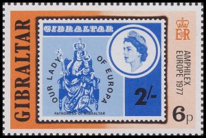 Gibraltar 390 Amphilex Our Lady of Europa 6p single MNH 1977