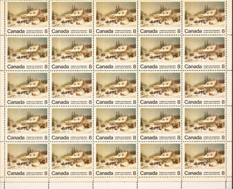 1972 Canada (Sheet) MNH VF - Sc 610 & 610i - Cornelius Krieghoff - blacksmith