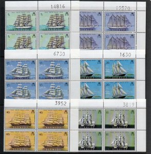 Bermuda - SG# 361 - 366 + 379 - 383 MNH / Blocks (4)       -        Lot 0424086