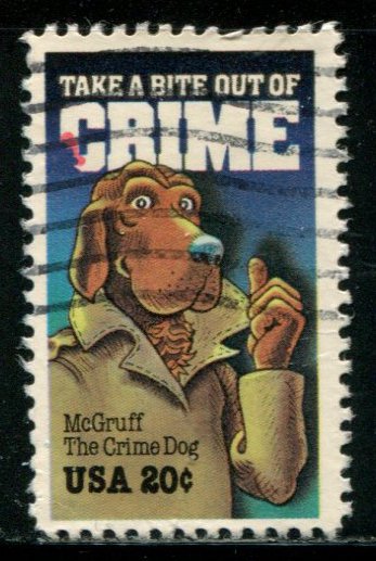 2102 US 20c McGruff The Crime Dog, used