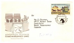 Czechoslovakia, Worldwide First Day Cover, Horses