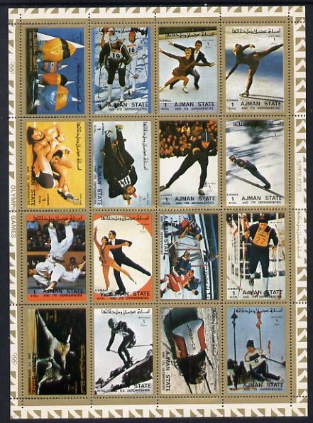 Ajman 1972 Olympic Sports perf set of 16 unmounted mint, ...