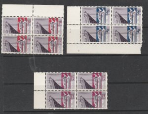 Malta 1965 Christmas set SG 359-361 MNH Blks of 4 