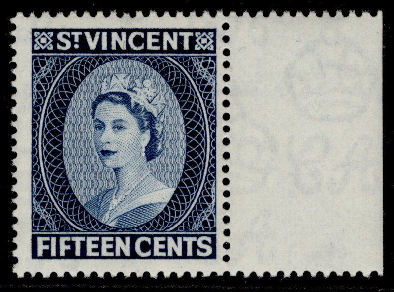 ST. VINCENT QEII SG195, 15c deep blue, NH MINT.