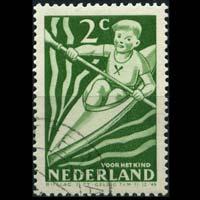 NETHERLANDS 1948 - Scott# B189 Boy in Kayak 2c CTO