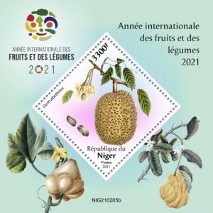 Niger - 2021 Year of Fruits & Vegetables - Stamp Souvenir Sheet - NIG210205b