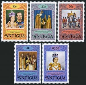 Antigua 508-512,513,MNH.Michel 504-508a,Bl.36. QE II Coronation 25th Ann.1978.