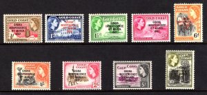 Ghana 5-13, MNH, independence overprints on Gold Coast stamps (complete set)