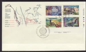 Canada 1202a Explorers Plate Block Canada Post U/A FDC