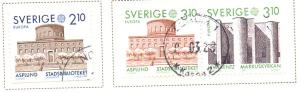 Sweden Sc 1628-30 1987 Europa stamp set used