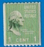 US SCOTT#848 1939 1c GEORGE WASHINGTON HORIZONTAL PERF.  COIL - MNH