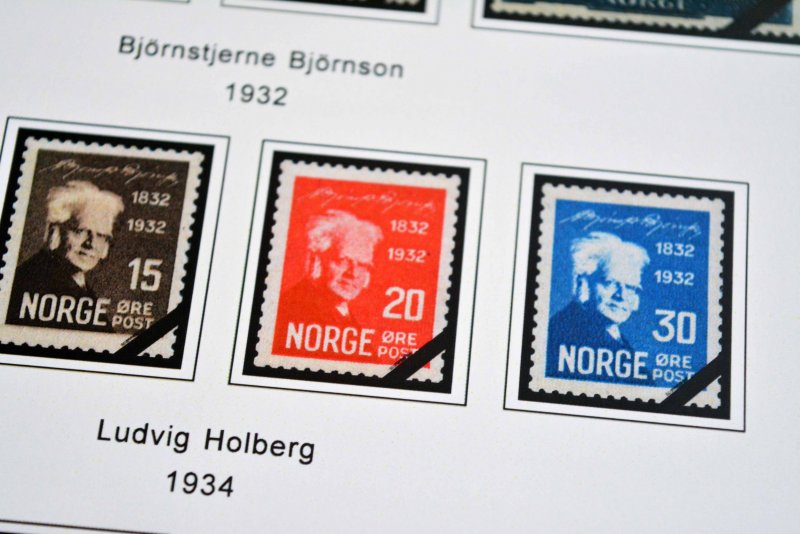 COLOR PRINTED NORWAY 1855-2010 STAMP ALBUM PAGES (183 illustrated pages)