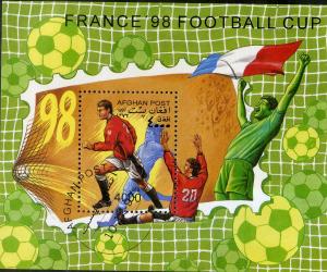 AFGHANISTAN UNLISTED MNH S/S 1998 FRANCE FOOTBALL CUP BIN $5.00 SPORTS