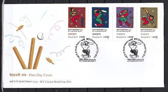 Bangladesh, Scott cat. 779 A-D. ICC World Cricket Cup issue. First Day Cover. ^